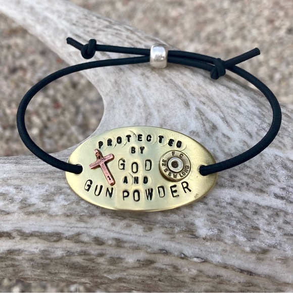 ARTISAN Brass Statement Bracelet Adjustable Hand Crafted Stamped - Picture 3 of 4